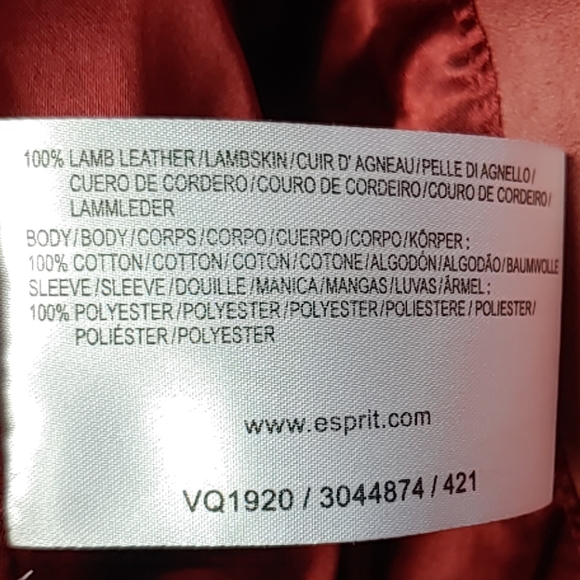 Esprit Lambskin Biker Jacket - Picture 4 of 8